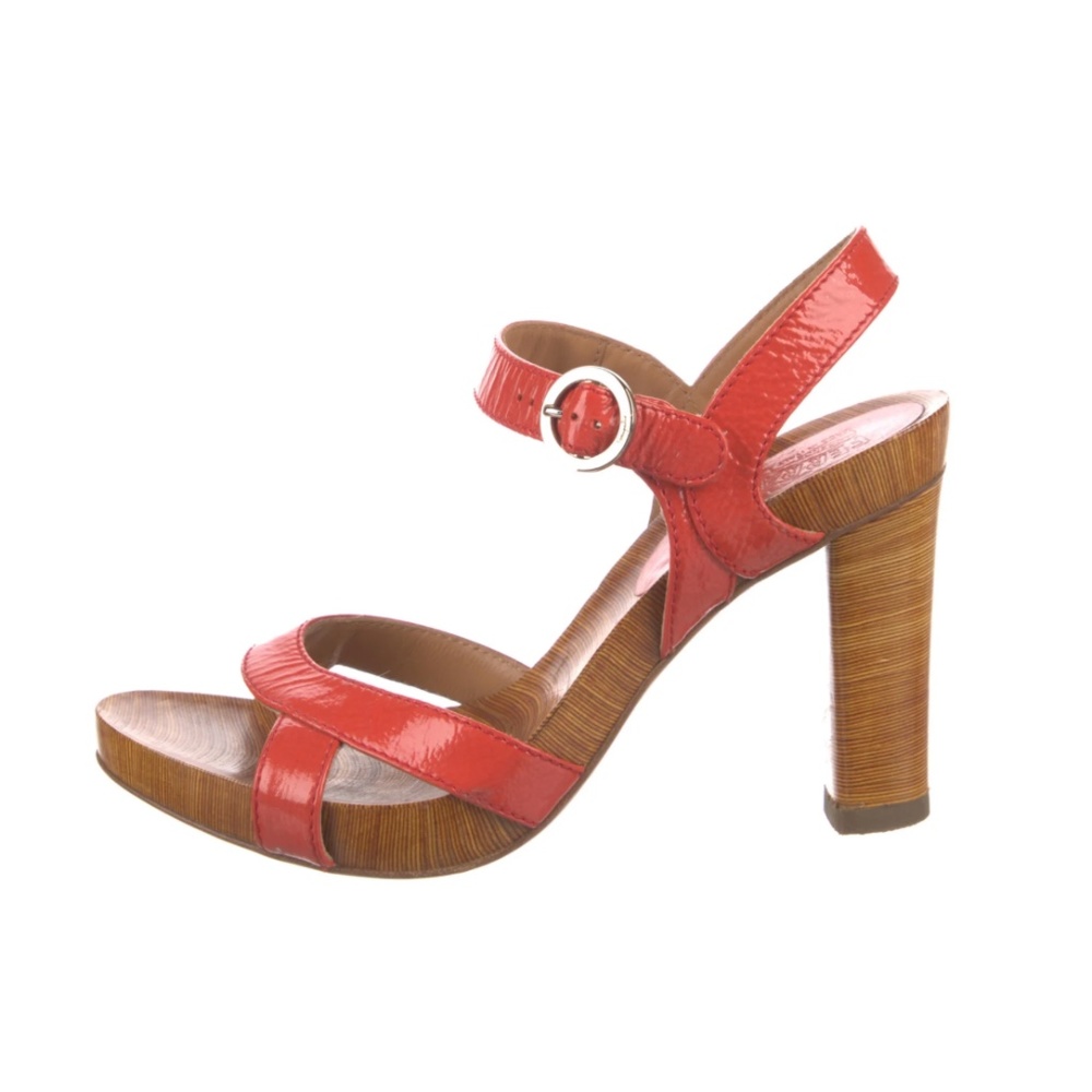 Salvatore Ferragamo Patent Leather Slingback Sandals